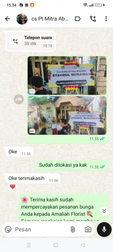 Testimonial Papan Bunga sanur