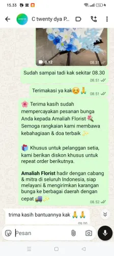 Testimonial Standing Flower sanur
